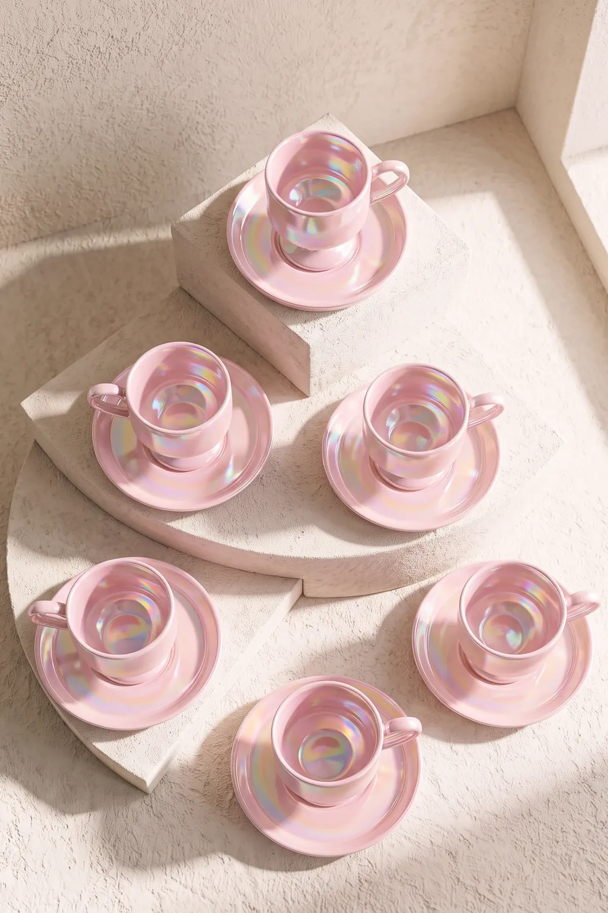 Pink Porselen 6 Kişilik Kahve Fincanı Takımı · 3. fotoğraf