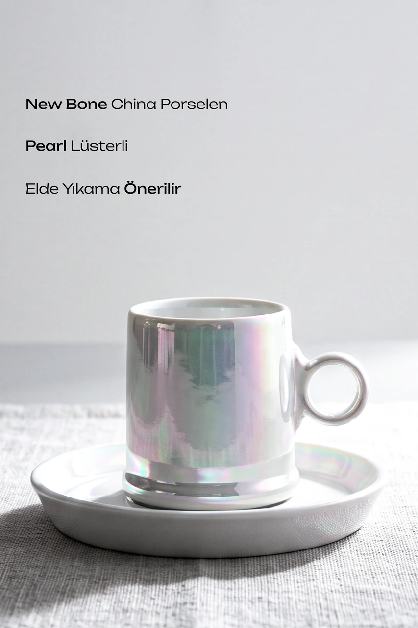 Pearl Porselen Lüster 6 Kişilik Kahve Fincanı Takımı · 2. fotoğraf