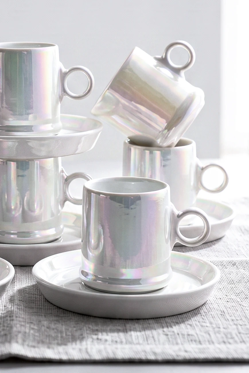 Pearl Porselen Lüster 6 Kişilik Kahve Fincanı Takımı · 3. fotoğraf
