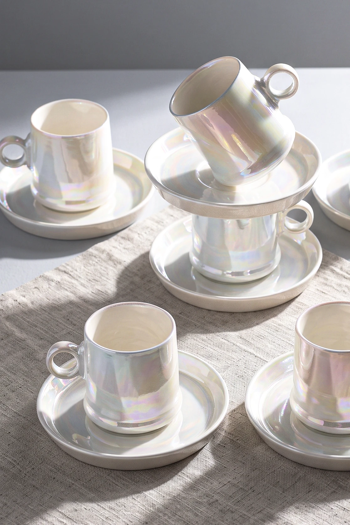 Pearl Porselen Lüster 6 Kişilik Kahve Fincanı Takımı · 4. fotoğraf
